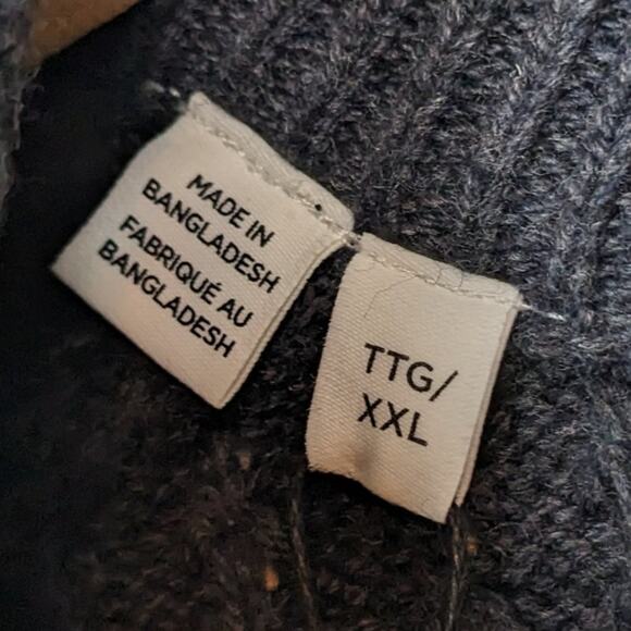 NWT Selected Homme Slhatlas Dark Grey Knit Pullover Crewneck Sweater Size XXL - Picture 6 of 9